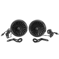 Amplificateur de haut-parleur imperméable à la moto de vélo de moto Music Horn Miroir arrière de 3, 5 pouces Black Shark