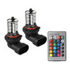 Ampoule antibrouillard de phare de voiture multicolore RGBW H7 H11 9005 9006 avec télécommande 24 touches 12 V
