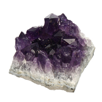 Améthyste naturelle Cristal Quartz Drusy Geode Cluster Healing Stone Decorations Ornement
