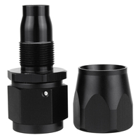 AN-10 Droite Rapide Flux Pivotant Joint Huile Tuyau Carburant Embout Embout Noir