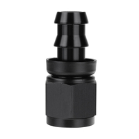 AN-8 Droite Rapide Flow Push-On Pipe Carburant Tuyau Adaptateur Noir