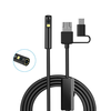 AN100 Endoscope Camera Dual Lens IP68 3IN1 Waterproof Inspection Endoscope 9 LED Lights Soft/Rigid Wire 5.5mm/8mm For Sm