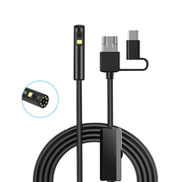 AN100 Endoscope Camera Dual Lens IP68 3IN1 Waterproof Inspection Endoscope 9 LED Lights Soft/Rigid Wire 5.5mm/8mm For Sm