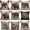 Ancien éléphant Jacquard taies doreiller housse de coussin maison canapé voiture décor