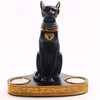 Ancienne Égypte Bastet Cat Statue De Déesse Avec 2 Bougeoirs Lumière De Maison Décorations De Pièces