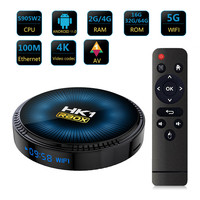 Android 11 TV Box HK1 RBOX W2 Amlogic S905W2 Smart TV BOX 4 Go RAM 32Go ROM 2.4G/5G Dual Wifi BT Décodeur 3D AV1 4K HDR