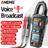 ANENG AT619 Digital Voice Broadcast Multimeter Clamp Professional AC/DC Clamp Meter Ammeter Current Clamp Tester for Ele