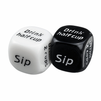 Anglais Boire W ine Mora Dice Jeu de société pour adultes Jouant Drink Decider Dice