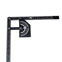 Angle Règle Angle Protractor En Acier Inoxydable 180 ° Angle Finder Mesure Règle Gauge Outil 230x500mm
