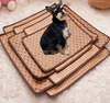 Animal de compagnie chien chat été chaud lit de refroidissement rotin tatami bambou tapis de coussin de sommeil conforta