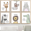 Animal mignon Maison Décorations Chambre Toile Imprimer Image Mur Art Peinture Cadeau De Noël