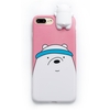 Animal de bande dessinée 3D ours mignon Panda Toys Soft Etui de protection TPU pour iPhone 7 Plus 5.5
