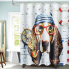 Animal Moderne 3D Imperméable Polyester Rideau De Douche Chien Motif Octopus Avec 12 Crochets En Plastique Pour Bain Et