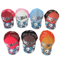 Animation unisexe lettre de crâne de bande dessinée maille extérieure casquette de baseball respirant