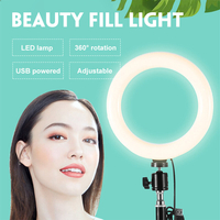 Anneau de LED Lumière de remplissage Lampe à intensité variable Support de téléphone pour appareil photo