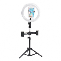 Anneau de streaming vidéo en direct avec photographie vidéo de 8 pouces avec pince de téléphone 3