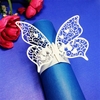 Anneaux de serviette en forme de papillon découpés au Laser pour les dîners Tables de déjeuner à la maison de mariage An