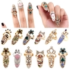 Anneaux en cristal de style unique anneaux à ongles bagues darticulation chic nouveaux bijoux de mode pour les femm