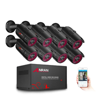 Anran 1080P Système de caméra de sécurité à domicile extérieur 2/4/6/8 canaux H.265 + DVR Caméras de vidéosurveillance W