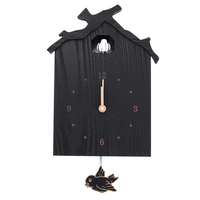 Antique mur coucou horloge noir bricolage maison cadeau de vacances de Noël présente rétro pendule créatif minimaliste