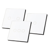 Aodu 433 MHz blanc 1 2 3 canaux 86 interrupteur de télécommande tactile mural émetteur RF sans fil panneau en verre trem
