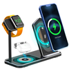 AODUKE 3-en-1 15W Type-C Chargeur sans fil Dock Stand Dissipateur de chaleur en métal intégré Support de téléphone porta
