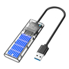 AODUKE JMS578 SATA M.2 NGFF Boîtier de disque dur externe SSD Solid State USB3.1 GEN1 Boîte de disque dur mobile Transpa
