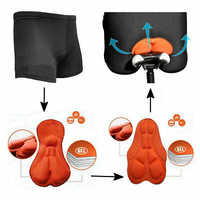 Aogda Pantalons Courts Shorts de Cyclisme Unisexe Noir Confortable Sous-vêtements Eponge Rembourré