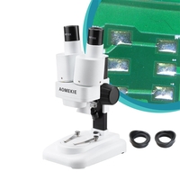 AOMEKIE AO1001 20X microscope stéréo binoculaire avec LED pour outil de soudage PCB glissières de réparation de téléphon