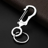AOTDDOR® Porte-clés En Acier Inoxydable Multifonction Mousqueton Boucle EDC Outil