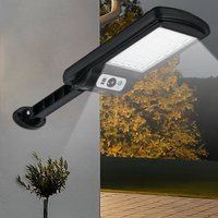 Applique murale solaire à LED Lampe de sécurité de jardin PIR Détecteur de mouvement IP65 Télécommande