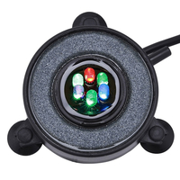 Aquarium Air Stone Disk Aquarium Air Bubble Light Color changeant LED Light Round Aquarium Bubbler