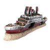 Aquarium Navire Ornement Épave Bateau Fish Tank Tank Cave Résine Décoration 27x5.2x9.5cm