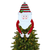 Arbre de noël bonhomme de neige wapiti cerf santa topper ornement noël arbre fête décoration
