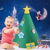 Arbre de Noël en feutre 3D de 70 cm * 95 cm avec des ornements de Noël en étoile
