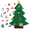 Arbre de Noël en feutre de bricolage avec des ornements de paillettes collent librement Tenture murale arbres de Noël dé