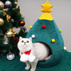 Arbre de Noël Litière Chat Chenil Hiver Chaud Nid Dhiver Maison De Chat Dhiver Maison De Chat Fournitures Pour