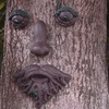 Arbre extérieur vieil homme Art Sculpture arbre Sculpture maison jardinage arbre visage pour la décoration de jardin