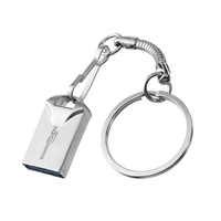 Argent 32GB 64GB USB3.0 Flash Disque Pen Drive Memory U Disk avec chaîne