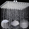 Argent carré de salle de bains en acier inoxydable de 8 pouces pressuriser fini chrome de pommeau de douche