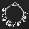 Argenté chaussures sacs pendentif de la chaîne bracelet bijoux des femmes