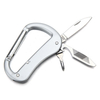 Argent multifonctionnel 3 en 1 Camping boucle suspendue ouvre-bouteille tournevis croisé mousqueton