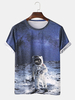 Astronaut Landing On The Moon - T-shirts respirants à manches courtes