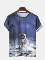 Astronaut Landing On The Moon - T-shirts respirants à manches courtes