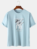 Astronaute Moon Landing - T-shirts manches courtes à col rond
