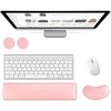 AtailorBird 4Pcs Ensemble de repose-poignet pour clavier Étanche en cuir PU Support de poignet ergonomique en mousse à m