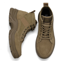 AtreGo Bottes de moto pour hommes à bout en acier Chaussures de randonnée de travail de sécurité athlétique