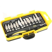 AUBAN SK5 16Pcs Jaune Multifonctionnel Sculpture Sur Bois Kit Graver Outil Carver