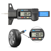 Audew 0-25.4mm LCD Jauge de profondeur de bande de roulement de pneu de véhicule numérique étrier de mesure outils de ré