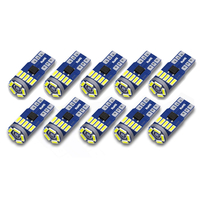 AUDEW 10 pièces 4014 SMD T10 W5W LED feux de gabarit latéraux CANBUS sans erreur 12V 6712K blanc
